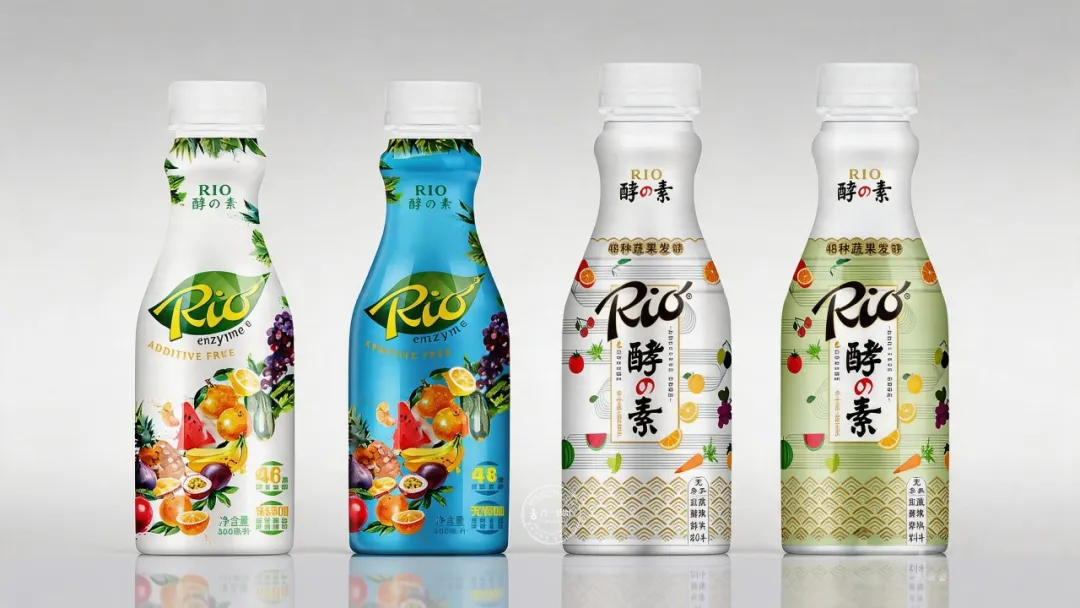 手绘风格的酵素饮品包装设计作品欣赏