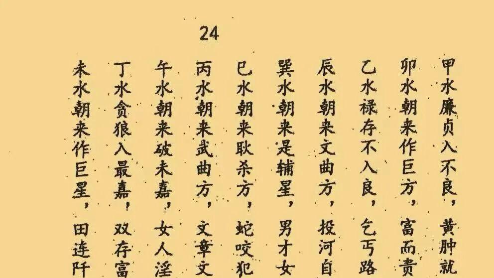 杨公堪舆孤本《二十四山立向九星应断》68 页 全山向九星吉凶详解