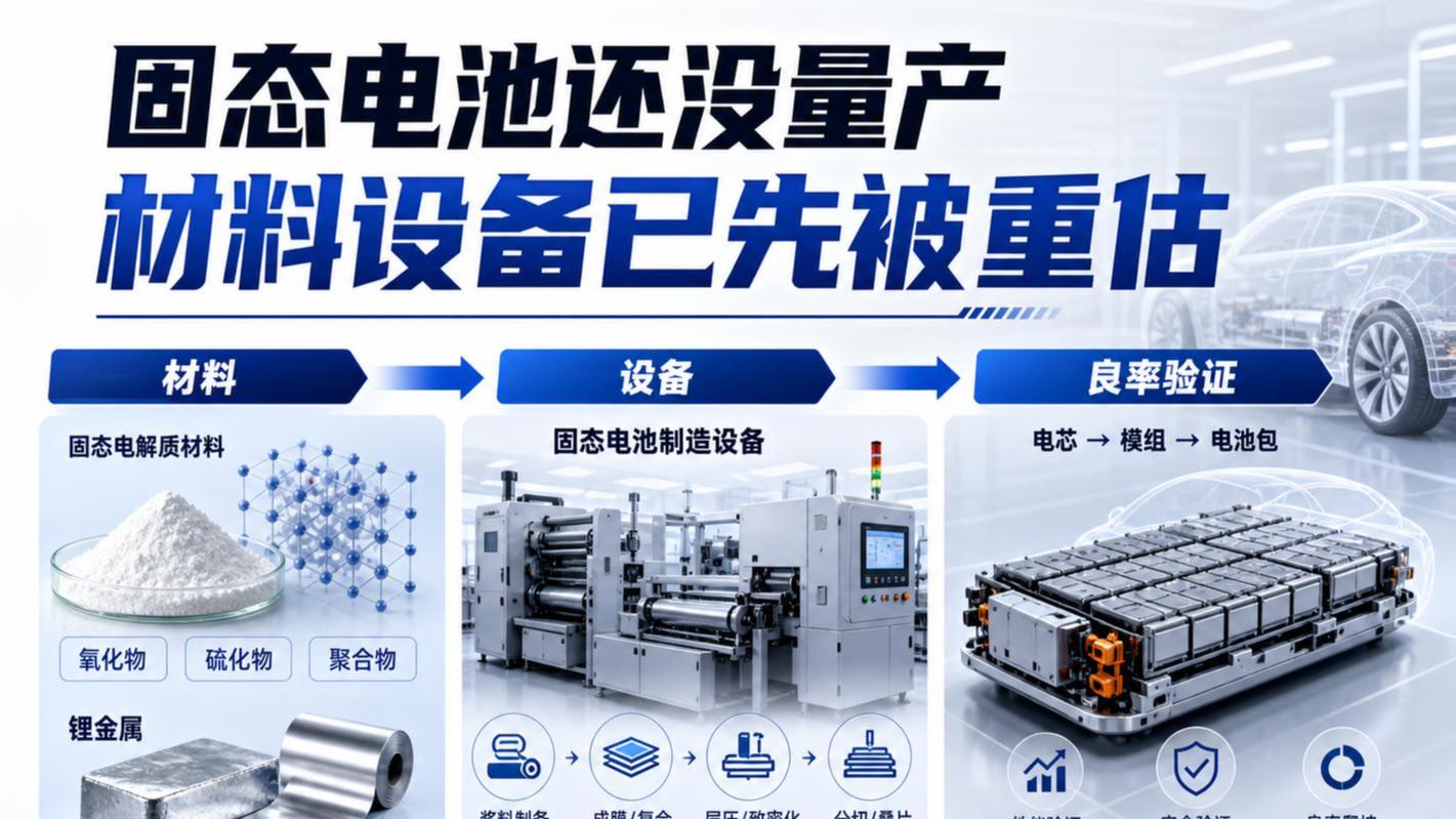 续航一千公里？固态电池真正先重估的是材料设备产业链！
