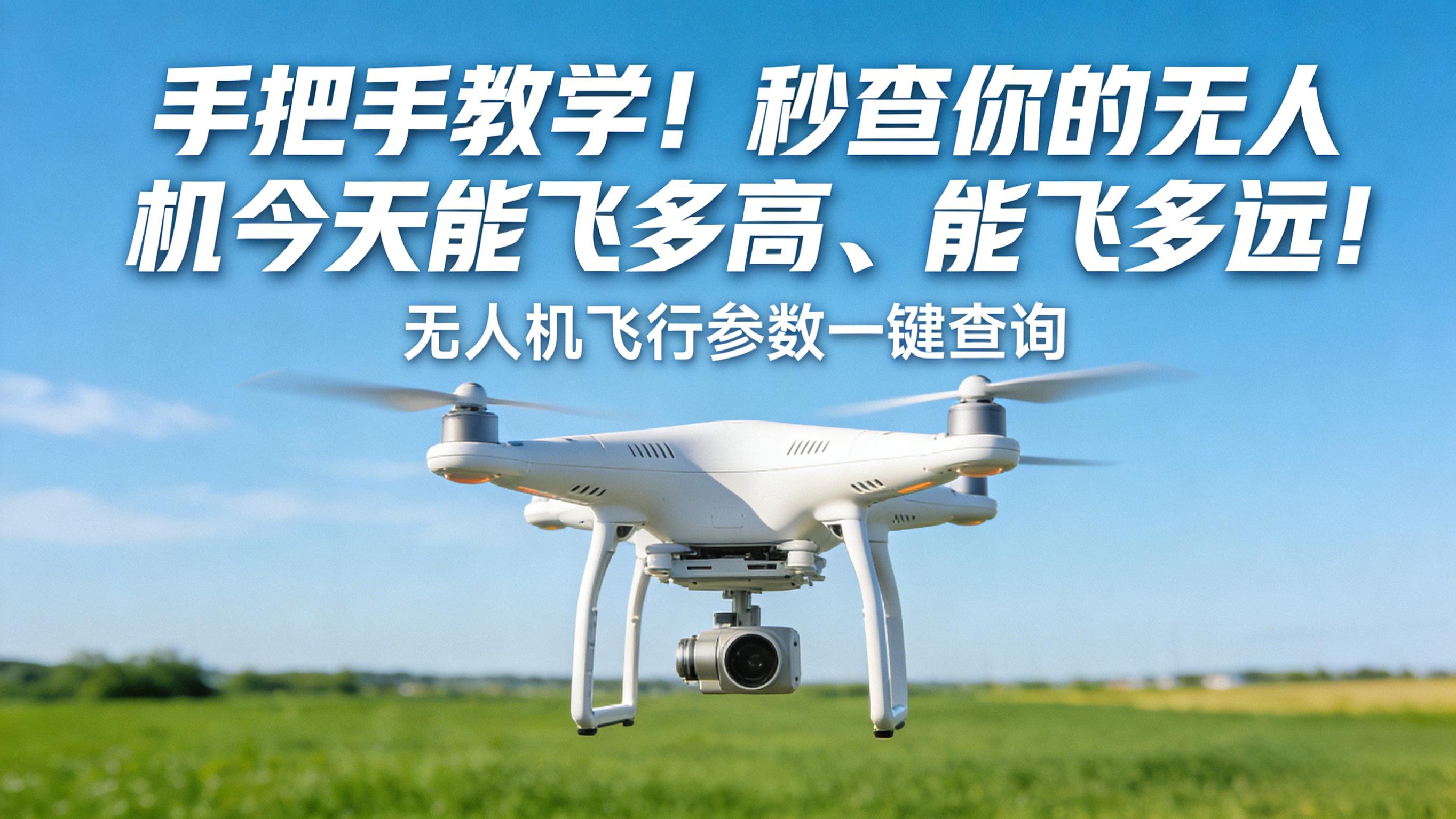 手把手教学！秒查你的无人机今天能飞多高、能飞多远！