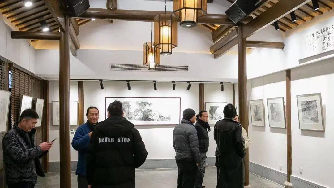 “曲径通幽”庄剑刚兴福禅寺写生作品展在云栖书画院举行