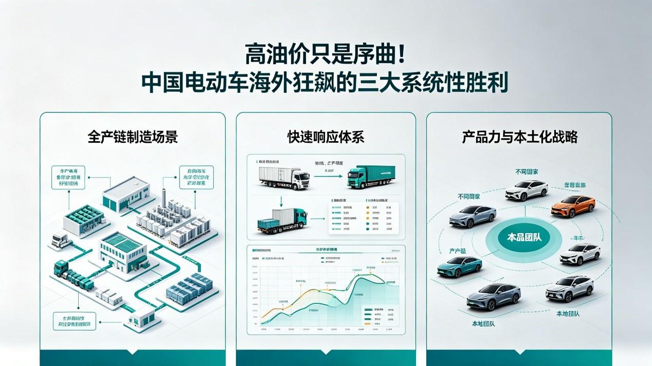 高油价只是序曲！中国电动车海外狂飙的三大系统性胜利