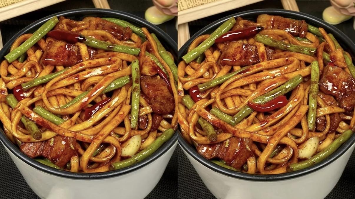 五花肉煸油焖面太好吃