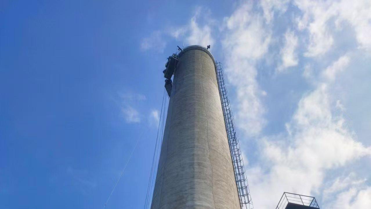 烟囱表皮脱落处理项目圆满竣工 消除表皮脱落隐患
