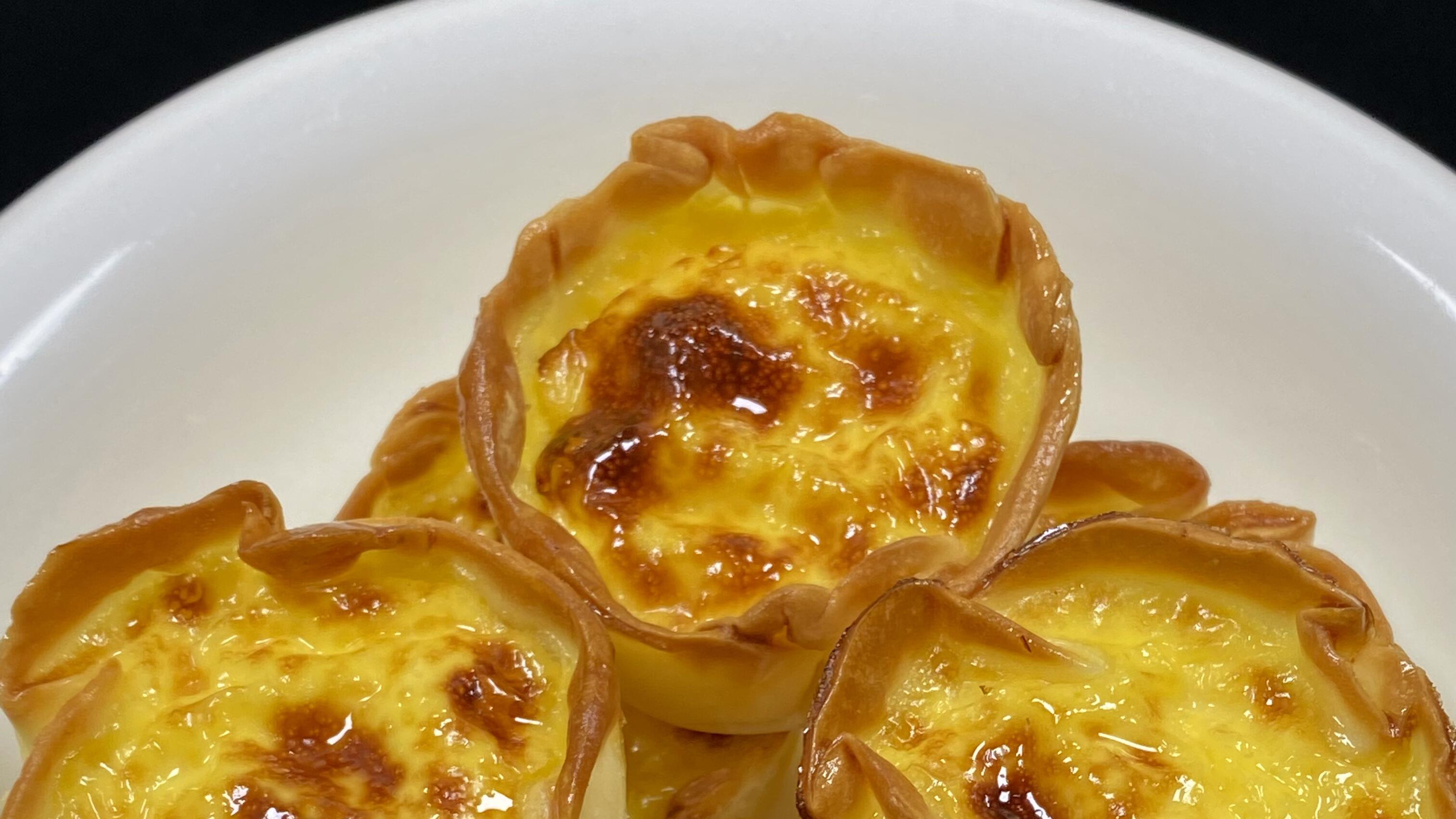 饺子皮蛋挞：酥到掉渣，嫩到心化，网友的配方果然没骗人