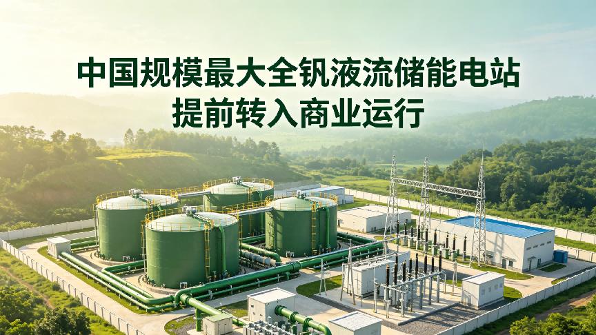 国内最大全钒液流储能提前转商，长时赛道换档