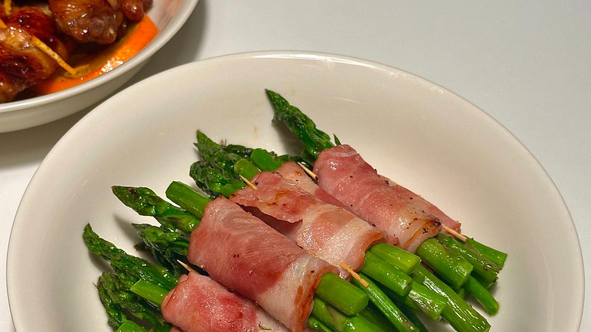 春天的味道，卷在培根里