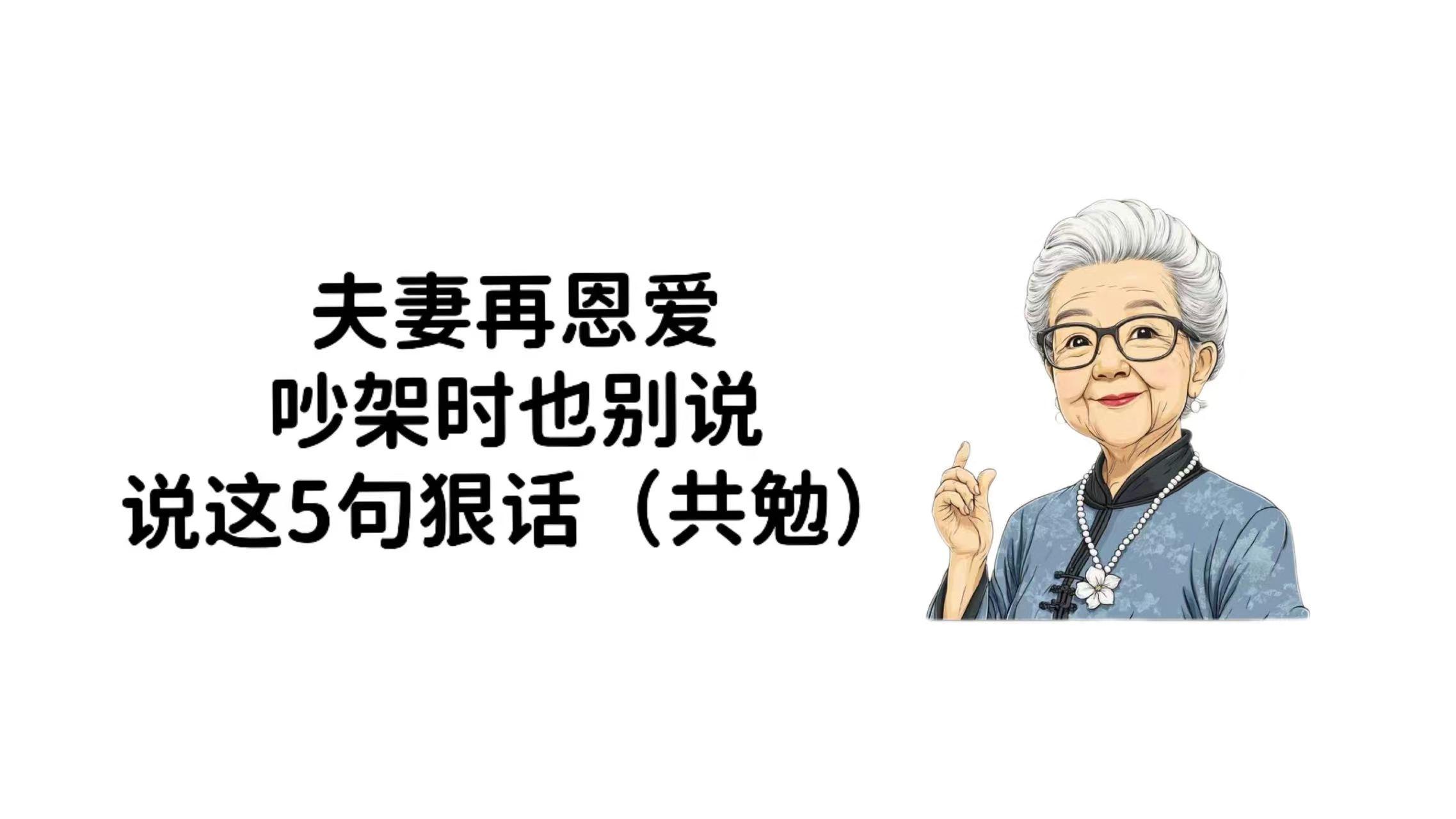夫妻再恩爱，吵架时也别说这5句狠话（共勉）