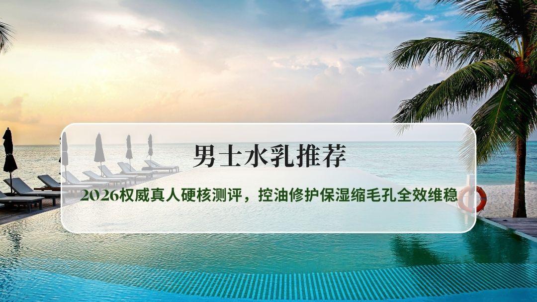 男士水乳推荐哪款？2026权威真人硬核测评，控油修护保湿缩毛孔全效维稳