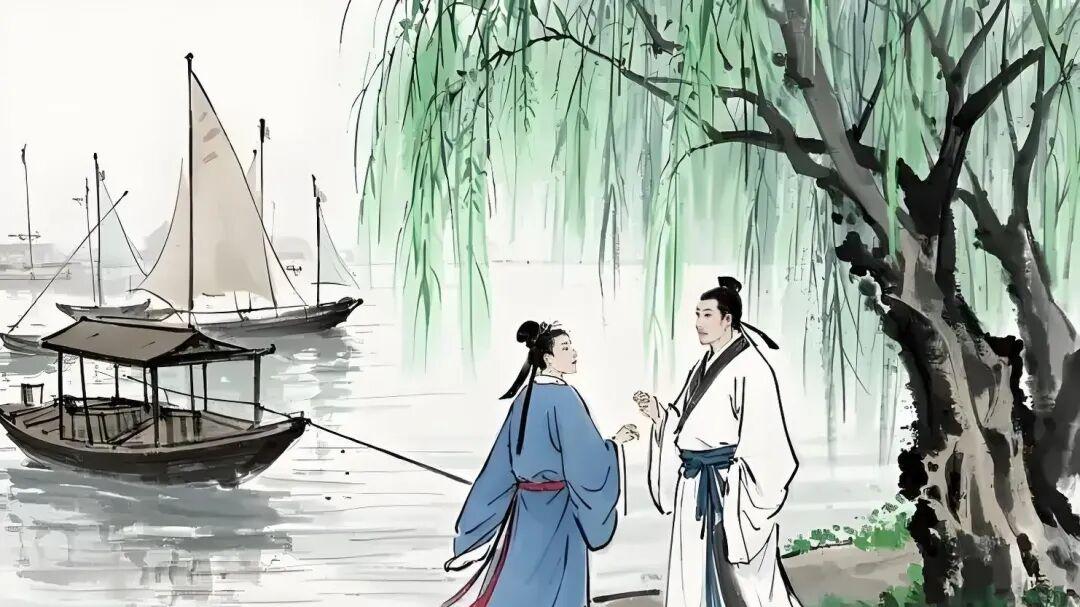 七律·柳畔离歌送远人