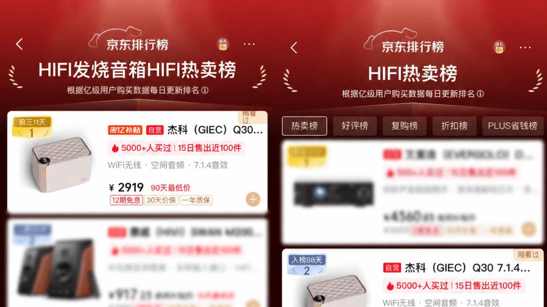 618闭眼入！登顶京东HiFi热卖榜的杰科Q30，3000元档全景声音箱“真香”之选