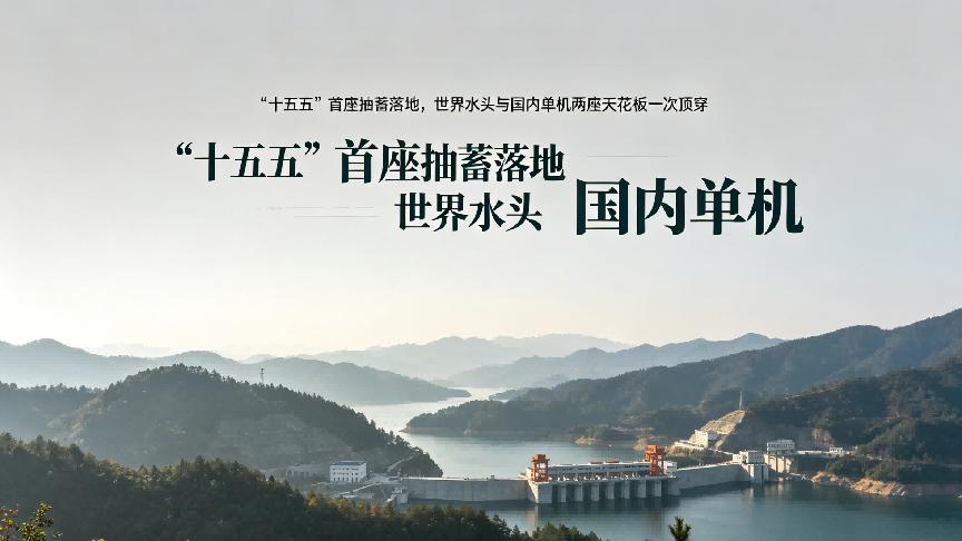"十五五"首座抽蓄落地，世界水头与国内单机两座天花板一次顶穿
