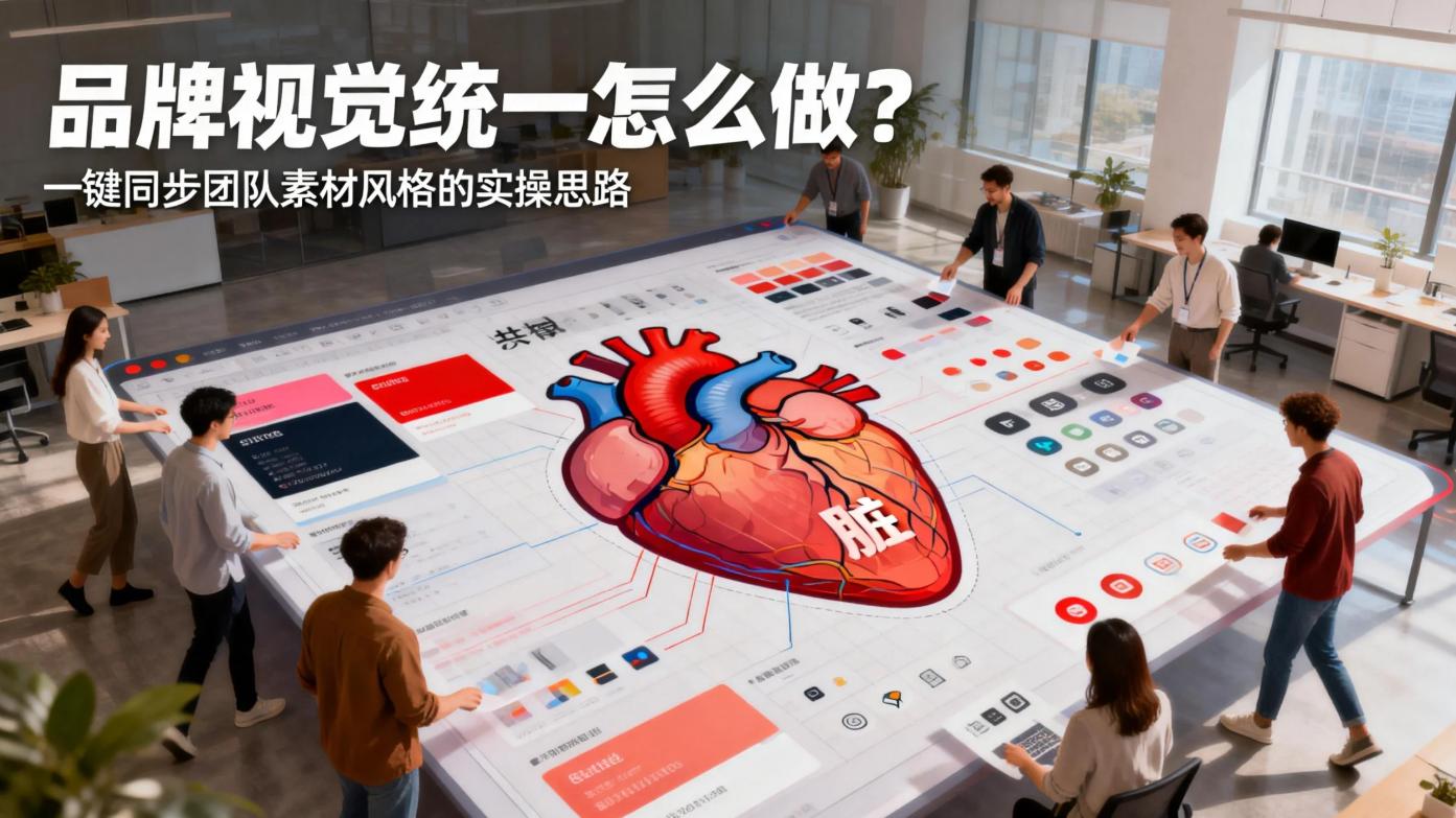 品牌视觉统一怎么做？1 键同步团队素材风格的设计协作思路