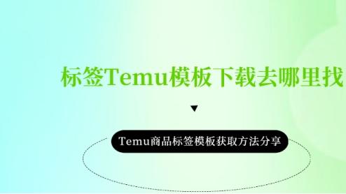 标签Temu模板下载去哪里找？Temu商品标签模板获取方法分享