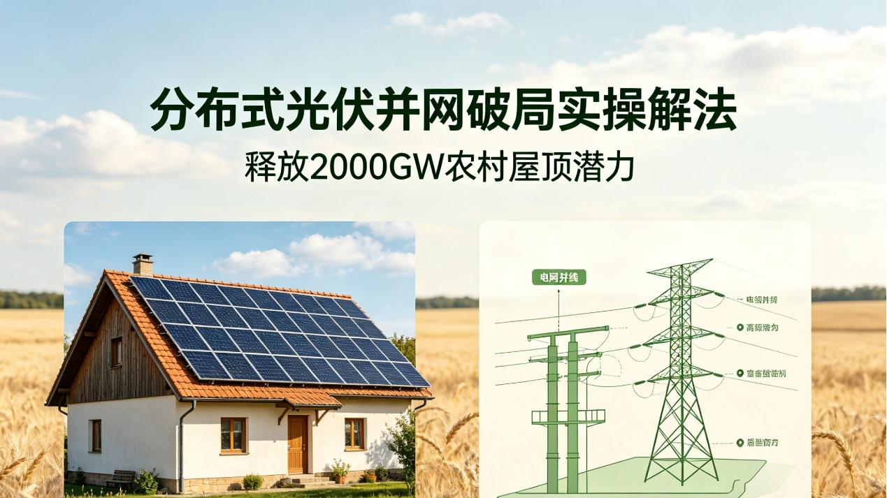 分布式光伏并网破局：三大实操解法释放2000GW农村屋顶潜力