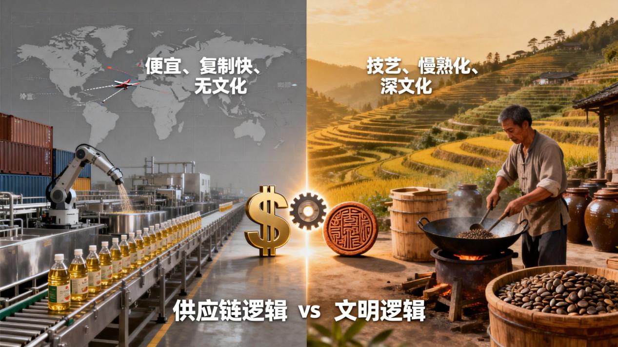 瓦子坪说山茶油：冷榨油的全球供应链：便宜、复制快、无文化壁垒