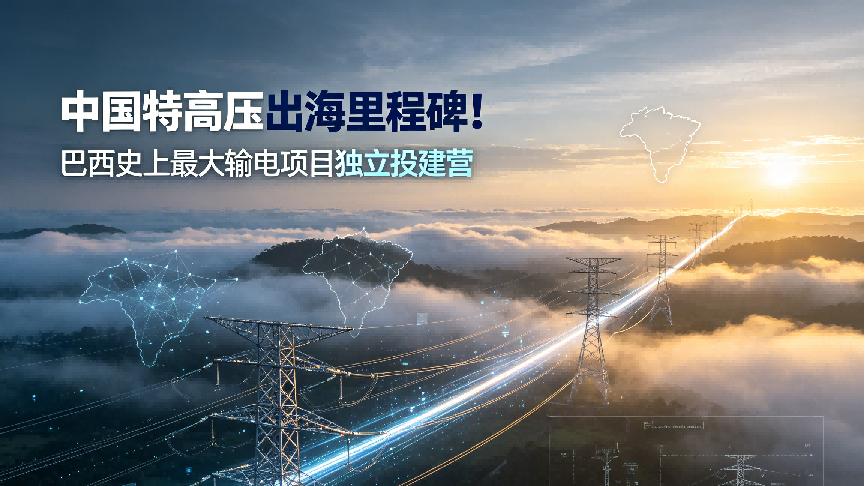 中国特高压出海里程碑！巴西史上最大输电项目独立投建营