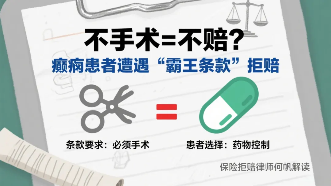 保险理赔何帆律师：不做手术就不赔？法院判决打破“霸王条款”！