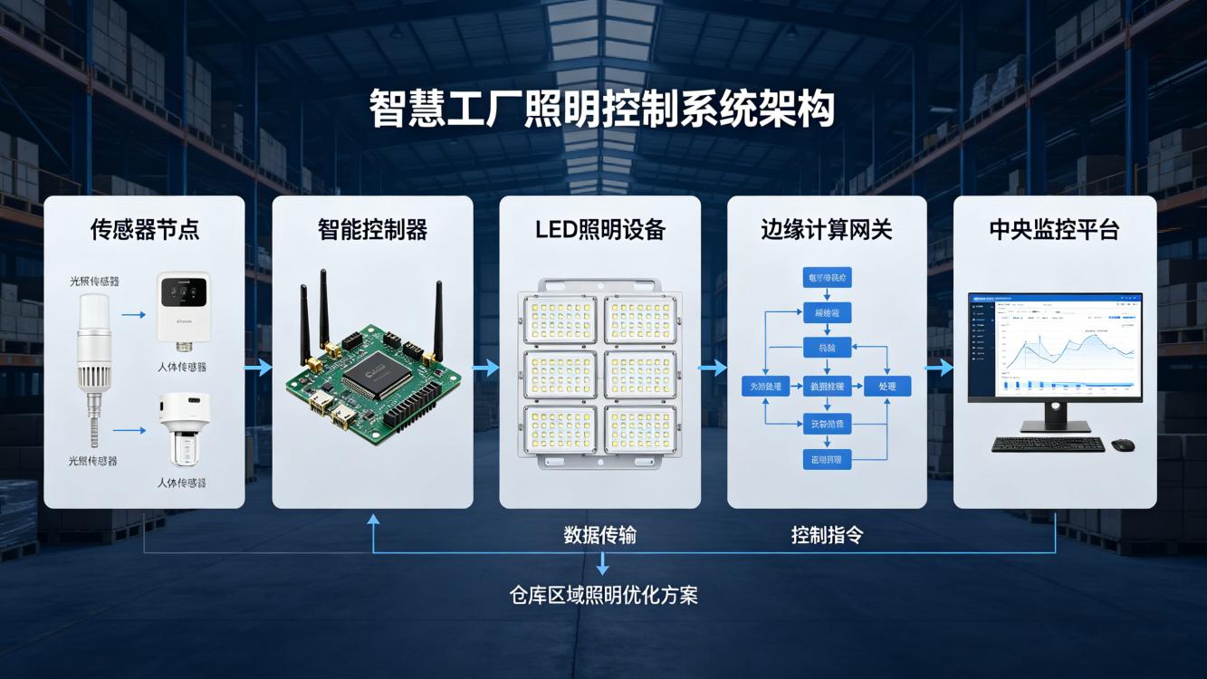 精细化工厂区道路管廊 光感+雷达+经纬时控 照明节能方案