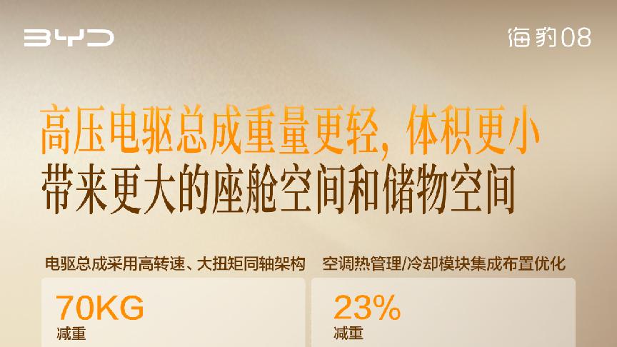 底盘、车身、电驱全面减重，海豹08的3.3秒零百加速背后有哪些隐形功夫