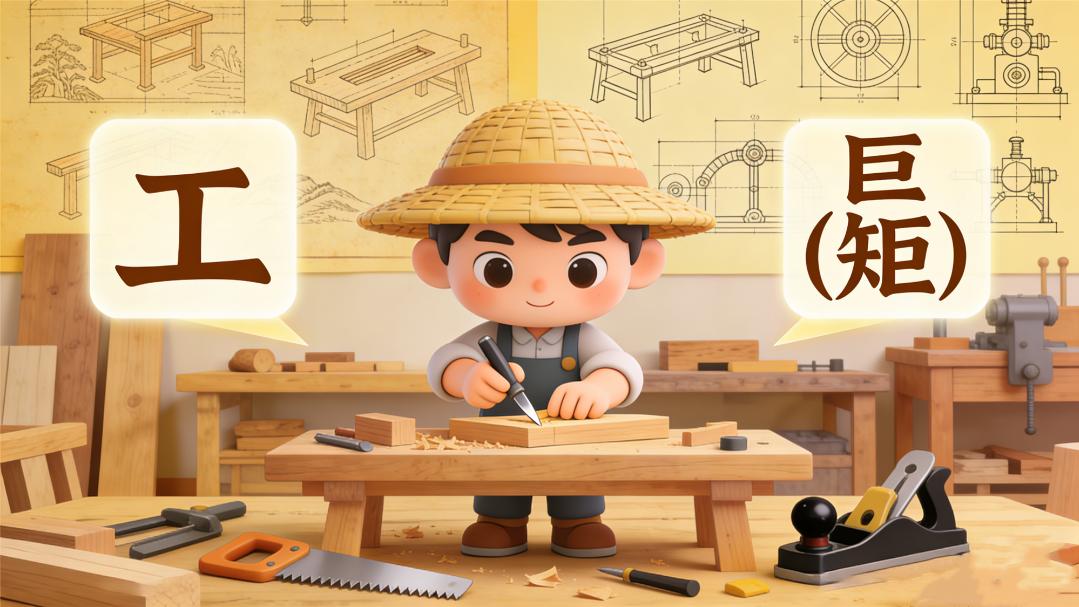 为什么“尺”字一撇一捺，而“工”字方方正正丨文兴书舍