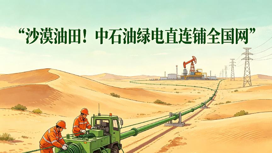中石油在沙漠里给油田"拉专线"，绿电直连全国铺网