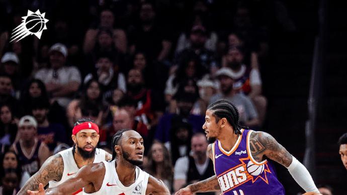 太阳22分大胜，终结5连败稳居第七！布克25分6助，格林20分7助