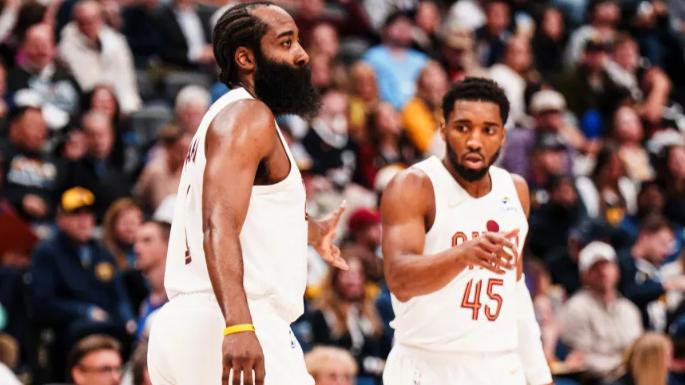 双枪合璧合砍54分，哈登关键三分+米切尔致命罚球，骑士逆转掘金