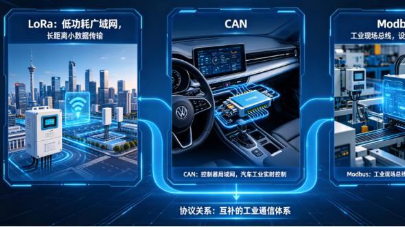 工业通信协议详解：LoRa/CAN/Modbus 应用与区别
