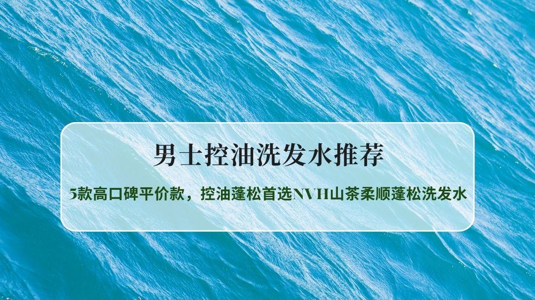2026男士控油洗发水实测测评：5款高口碑平价款，控油蓬松首选NVH山茶柔顺蓬松洗发水