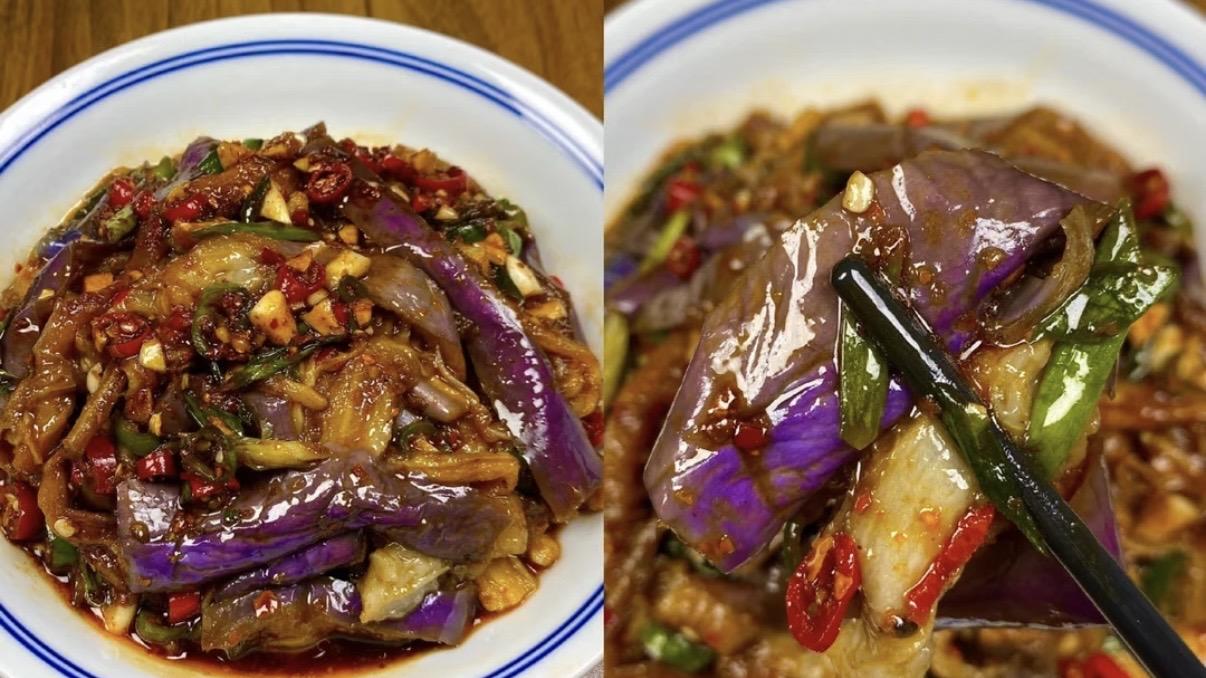 凉拌茄子软糯酸辣开胃