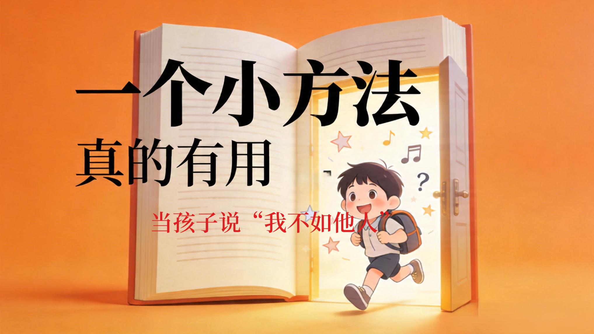 孩子说“我不如别人”，其实是在向你讨“光”，这样回答更有力量