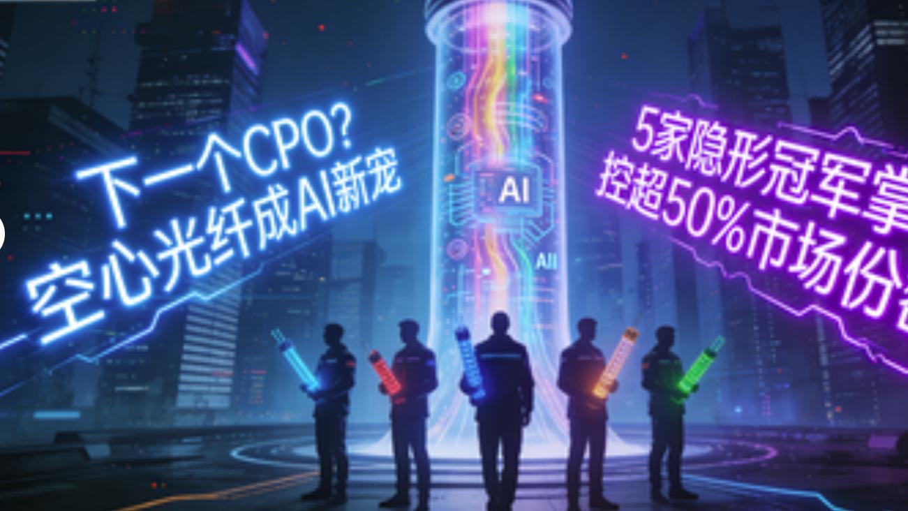 下一个CPO？空心光纤成AI新宠，5家隐形冠军掌控超50%市场份额