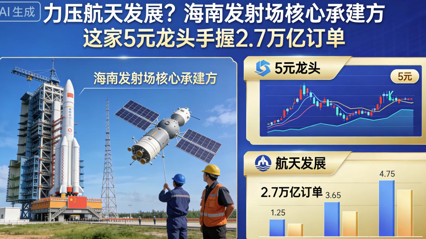 力压航天发展？5元低价+2.7万亿订单+发射场建设龙头 主力抢筹8亿