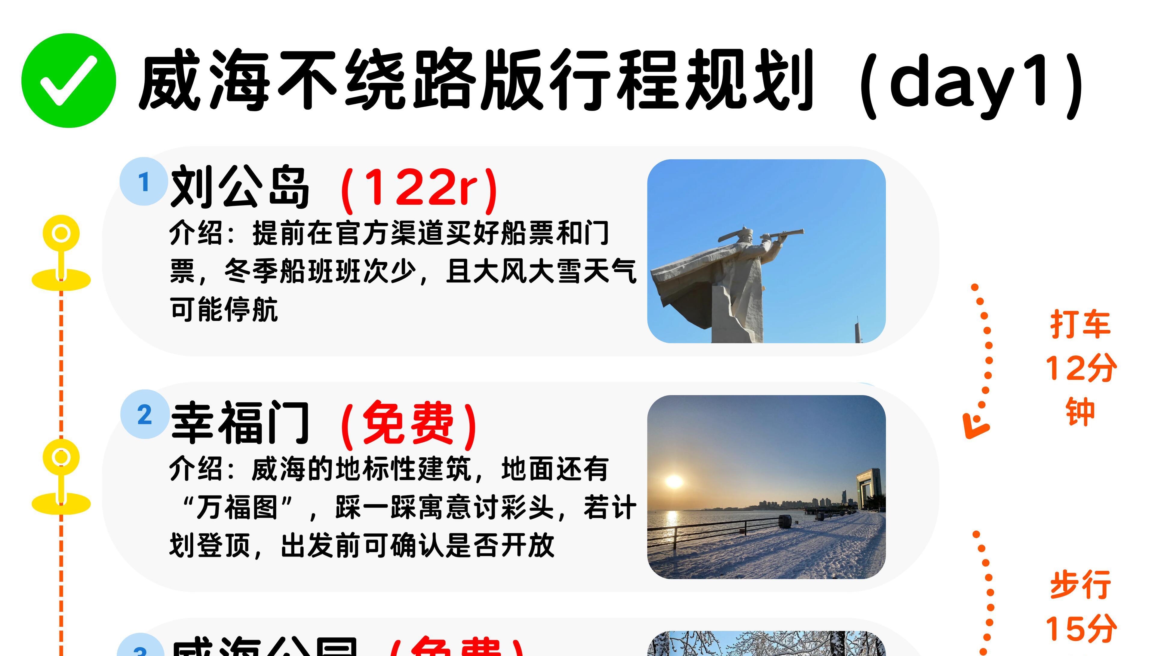 寒假旅游，威海景点行前贴士