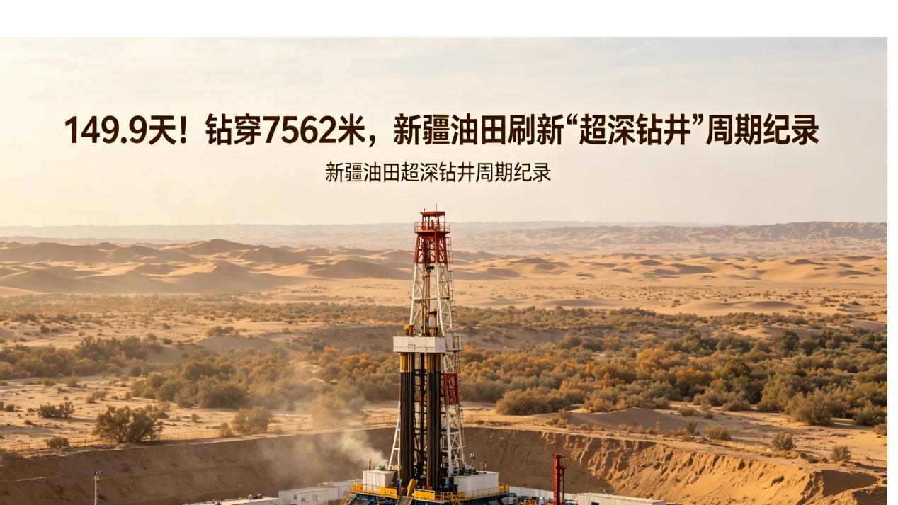 149.9天！钻穿7562米，新疆油田刷新“超深钻井”周期纪录