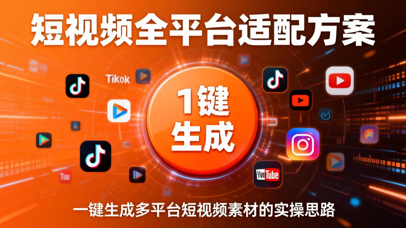 短视频全平台适配方案：1 键生成多平台短视频素材的实操思路