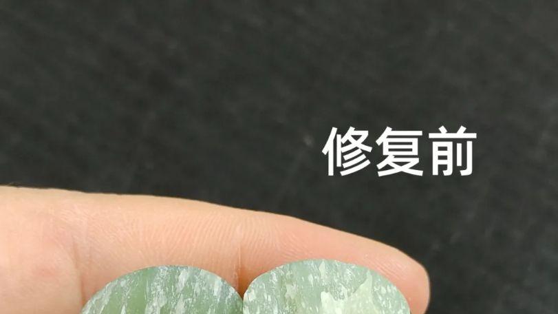无痕修复丨碧玉手镯断节裂纹伤痕累累，隆易师傅极力挽救，妥妥的逆风翻盘…