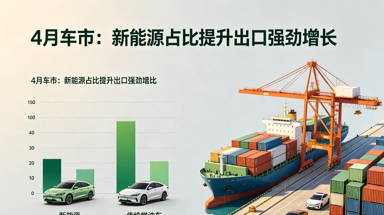 4月车市每卖10台车6台是新能源，出口更猛增110%！