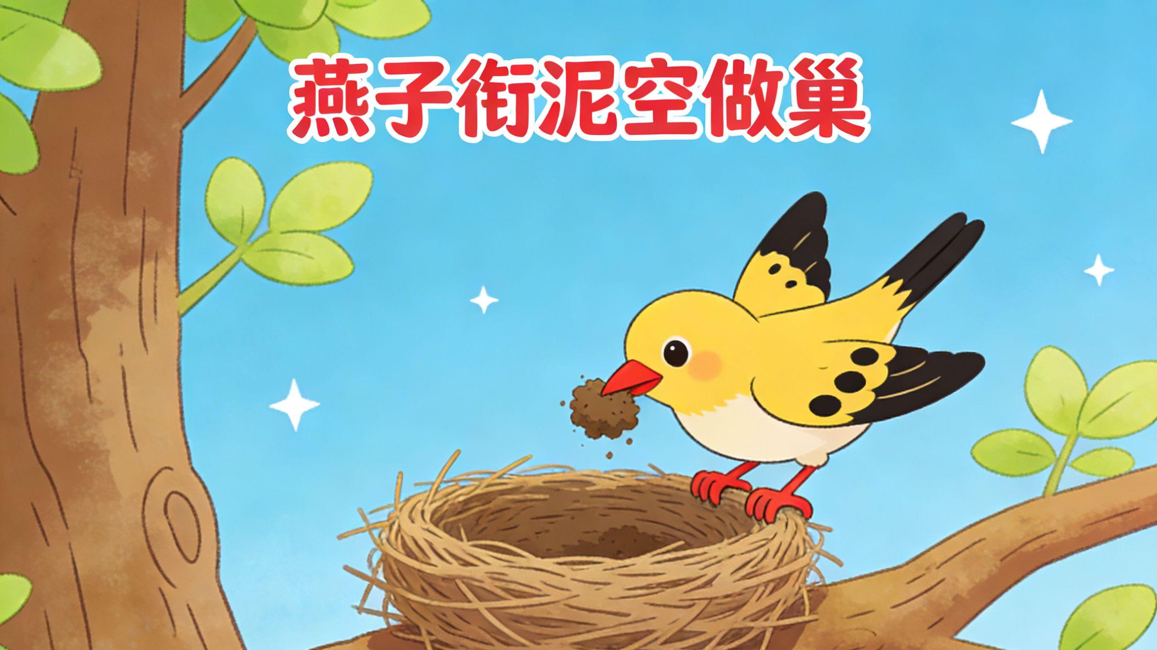 老话说得好：燕子衔泥空做巢