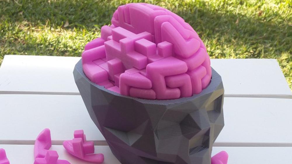 3D打印外科大脑手板模型-齐乐手板