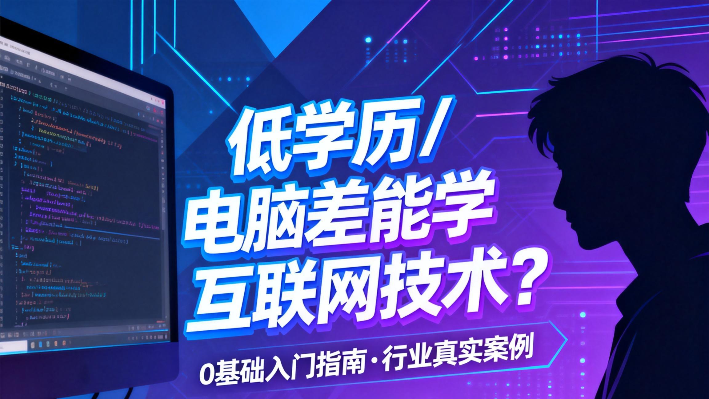 低学历能不能学互联网技术？电脑技术不好能入行吗？