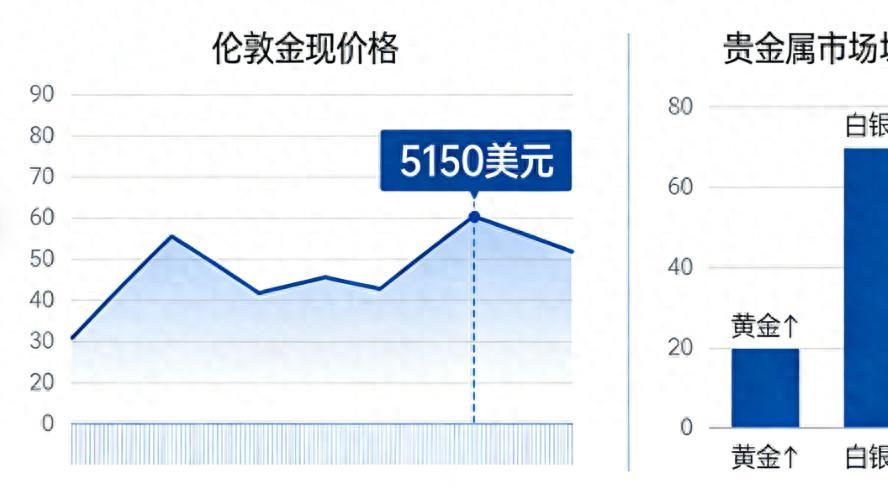 高位震荡！2月23日伦敦金现站稳5150美元，贵金属市场涨跌互现