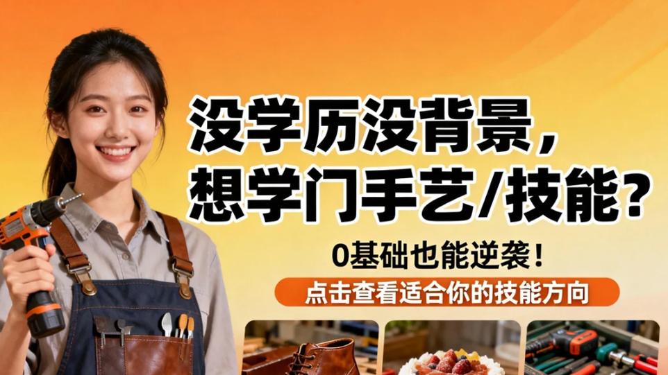 没学历没背景，想学门手艺/技能？