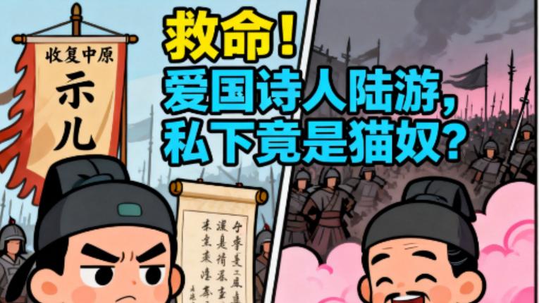 震撼！爱国诗人陆游，私底下竟然是个“重度猫奴”？