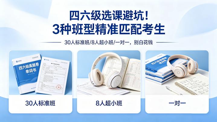 四六级课程怎么选？三种班型适配三类考生，选错比不报还浪费