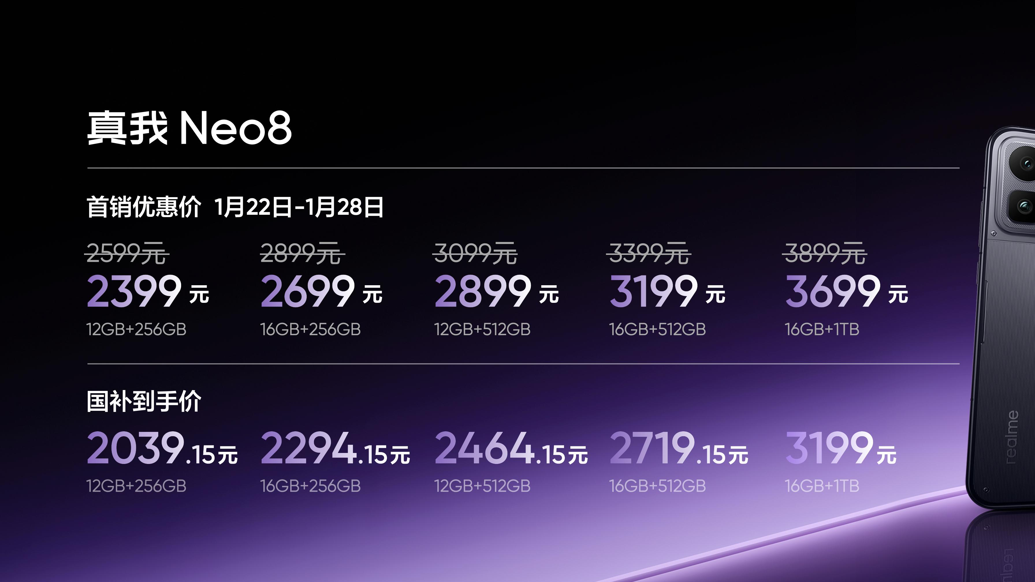 165Hz三星屏加持！真我Neo8发布：2K价位电竞旗舰新卷王