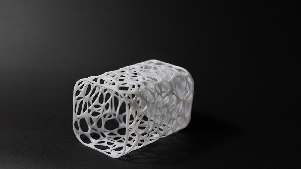 3D打印镂空花篮手板模型-齐乐手板