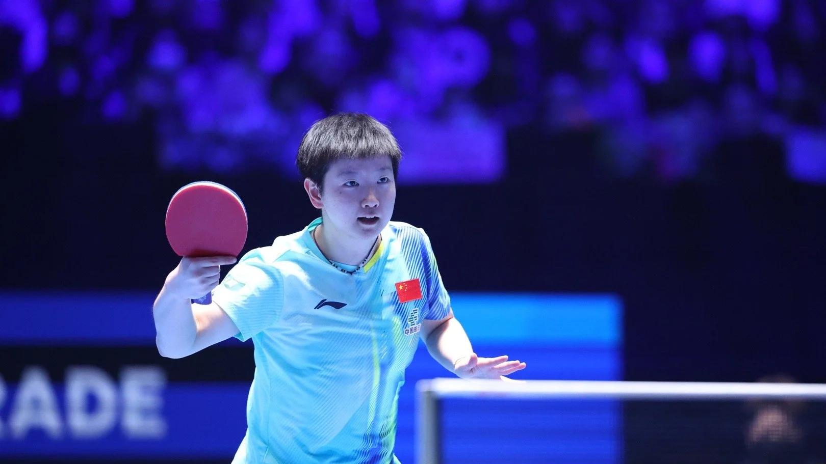 孙颖莎横扫巴特拉锁第一！第三局被紧咬拿捏关键分！