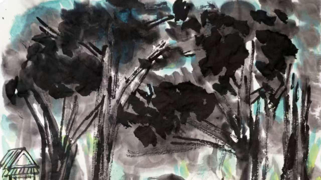 乐山人杨邦杰博士书画近作欣赏——听石